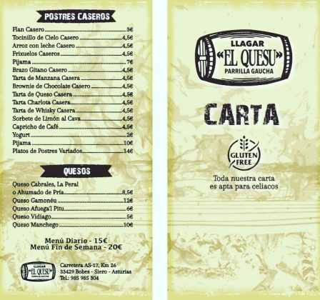 Carta Llagar El Quesu