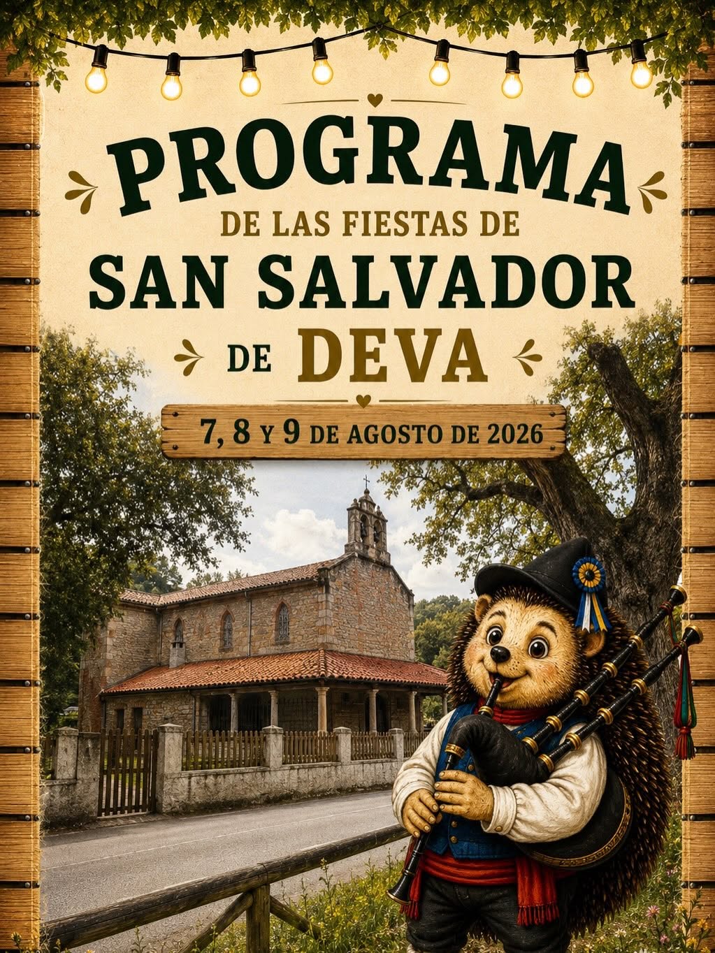 Cartel del programa de las fiestas de San Salvador de Deva 2026, Gijón