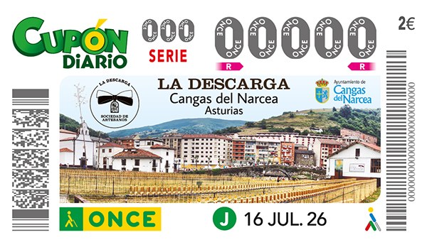La Descarga de Cangas del Narcea, en el cupón de la ONCE